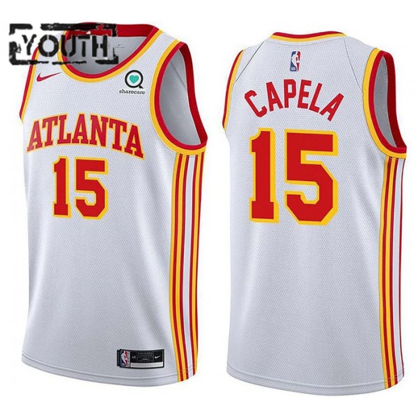 Atlanta Hawks Trikot Clint Capela 15 Nike 2022-23 Association Edition Weiß Swingman - Kinder